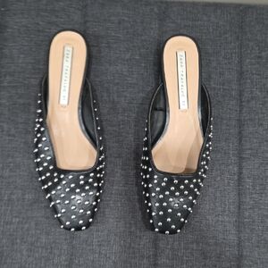 Zara Black Studded Mules